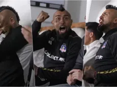 ¡Un hincha más! El eufórico festejo de Vidal ante Junior