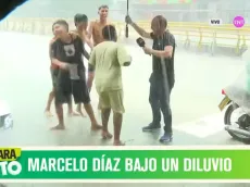 Marcelo Díaz fue sorprendido por un diluvio en Barranquilla