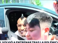 Vidal se muestra operado de los nervios al salir del Monumental