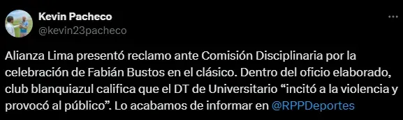 Alianza Lima y su reclamo (Foto: X).