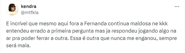 Internautas especulam sobre amizade de Pitel e Fernanda - Foto: X