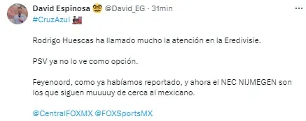 NEC Nijmegen también iría por Huescas. (@David_EG)