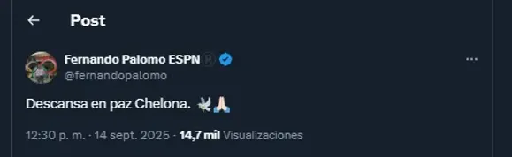 Fernando Palomo en su cuenta oficial de X