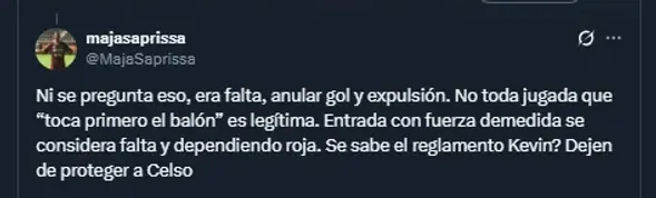 Comentarios en X sobre la entrada de Celso Borges ante Kendall Porras