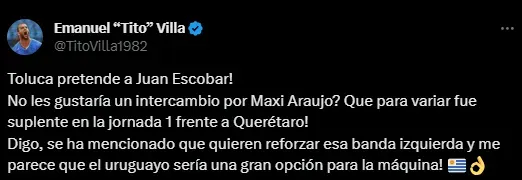 El exdelantero de Cruz Azul sueña cosas imposibles – Captura de X