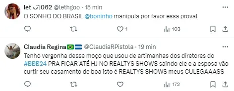 Internautas comentam fala de Lucas Buda - Foto: Twitter