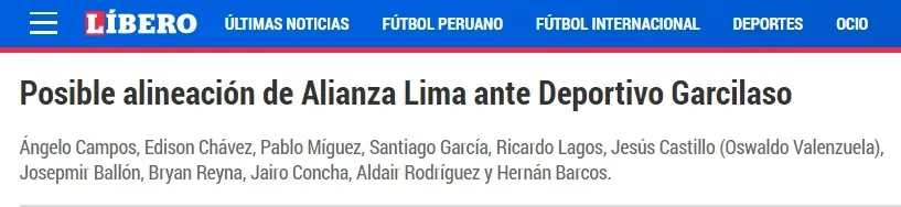 Mauricio Larriera hará 5 cambios en Alianza Lima. | Créditos: Diario Líbero.
