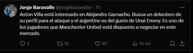 Fuente: @jorgebaravalle