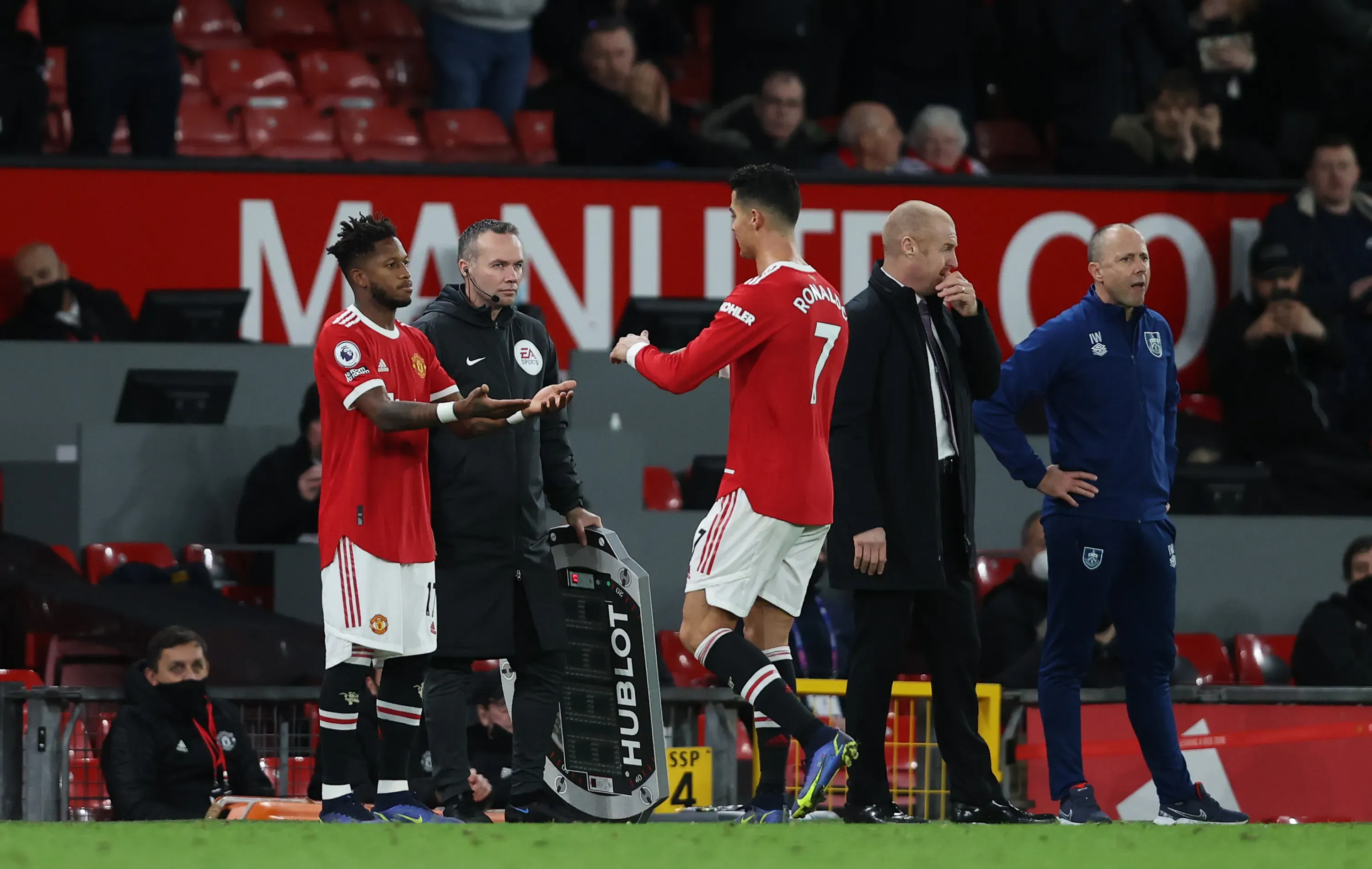 Fred e Cristiano Ronaldo, Manchester. Foto: Clive Brunskill/Getty Images