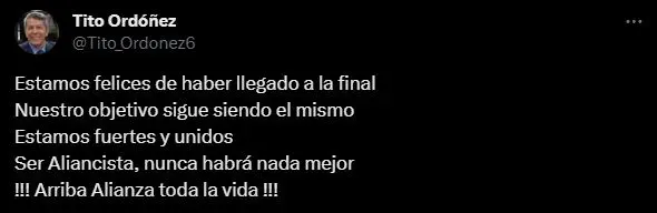 Mediante su vocero oficial, Alianza Lima dejó estas frases. (Foto: Twitter).