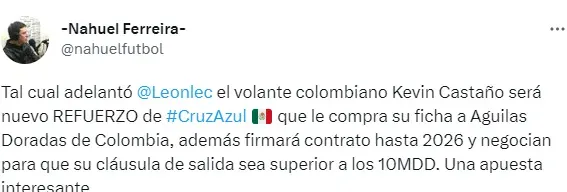 Información de Nahuel Ferreira
