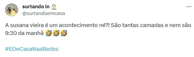 Web elogia participação de Susana Vieira no ‘É de Casa’ – Foto: Twitter