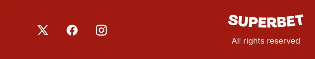 Falar com o suporte da Superbet através das redes sociais oficiais Redes sociais da Superbet