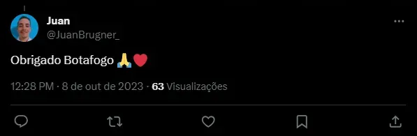 tweet botafogo