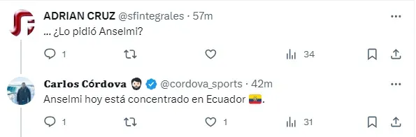 Respuesta de Carlos Córdova en redes sociales