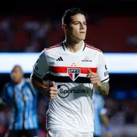 Torcida do São Paulo reage a momento de James Rodriguez na Espanha