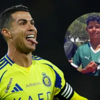 Foto de filho de CR7 com a camisa do Palmeiras 'vaza' e torcida vibra