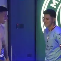 El video del encuentro entre Julián Álvarez y Enzo Fernández en pleno vestuario: \'Demasiado sexo\'