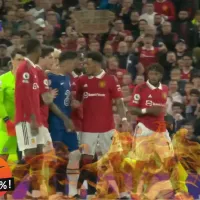 VIDEO | ¡Se dijeron de todo! El tenso cruce entre Enzo Fernández y Jadon Sancho en Manchester United-Chelsea