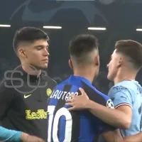 VIDEO Julián Álvarez consoló a Lautaro y Correa tras el título del City