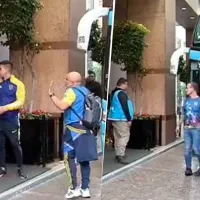 VIDEO Casi a las piñas: un hincha de Boca increpó a Serna antes de la despedida de Riquelme