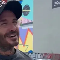 Lo espera ansioso: la ESPECTACULAR reacción de Beckham al ver un mural de Messi en Miami