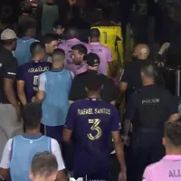 VIDEO  El FUERTE cruce de Messi con un jugador de Orlando en el túnel del estadio
