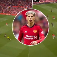 VIDEO  No se la sacan: Garnacho corrió 60 metros con la pelota y dio una asistencia