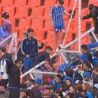 Incidentes en la cancha de Godoy Cruz entre la policía y la barra brava