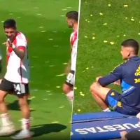 La chicana de Enzo Pérez a Rojo en pleno Superclásico