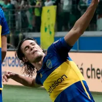 VIDEO El festejo especial de Cavani que no se vio en la transmisión del partido