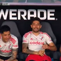 VIDEO  Nacho Fernández, Enzo Pérez, Casco y Lanzini cantaron como hinchas desde el banco