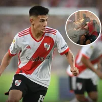 El hermoso gesto de Claudio Echeverri con su mamá tras anotar su primer gol en River