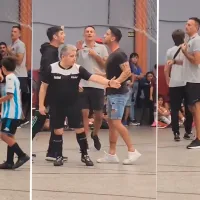 VIDEO  Un ex Boca quiso pelear con un árbitro en un partido de baby fútbol