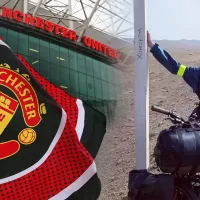 Es fanático de Manchester United, viajó desde Mongolia a Old Trafford en bicicleta por un año y una leyenda del club lo recibió