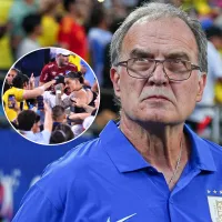 Bielsa habló sobre la pelea de los jugadores uruguayos en la tribuna: \'Pensé que estaban agradeciendo el apoyo\'
