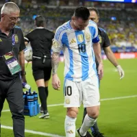Alarma por el tobillo de Lionel Messi: la jugada que lo sacó de la final de la Copa América entre Argentina y Colombia
