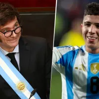 El detalle de Javier Milei con Enzo Fernández luego de que lo acusaran de racista