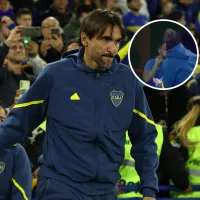 No se vio: el gesto de Diego Martínez con un hincha de Boca en pleno partido ante Banfield