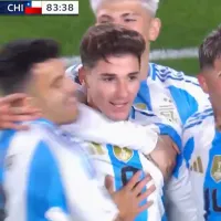 VIDEO Julián Álvarez le rompió el arco a Chile y marcó un golazo brutal para Argentina
