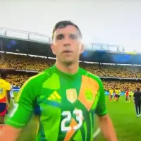 No se vio: tras la derrota de Argentina vs. Colombia, Dibu Martínez se enfureció y le pegó a una cámara