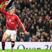 El gol de Garnacho para Manchester United ante Leicester City