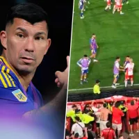 No se vio: el escupitajo de Gary Medel a los plateístas de Huracán