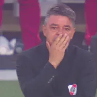 El llanto de Marcelo Gallardo en el minuto de silencio por la muerte de su padre en River vs. Rosario Central