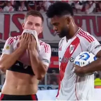No se vio en TV: el pedido de Galoppo a Borja antes del penal fallado contra Lanús en la victoria de River