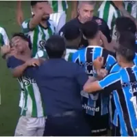 Escándalo en Brasil: Gustavo Quinteros, a las piñas en Gremio vs. Juventude