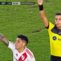 No se vio: el enojo de Enzo Pérez con el Pity Martínez tras ser expulsado en River vs. Estudiantes