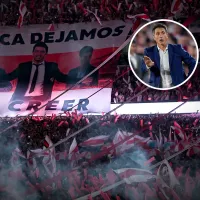 No se vio en TV: la bandera que le dedicaron los hinchas de River a Guillermo Barros Schelotto