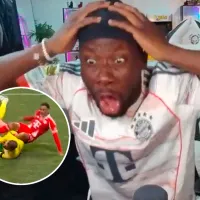 La desgarradora reacción de Alphonso Davies a la lesión de Jamal Musiala en Bayern Múnich vs. PSG