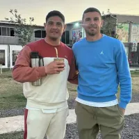 El inesperado reencuentro que tuvieron Maxi Salas y Maravilla Martínez en la previa de River vs. Racing por Copa Argentina